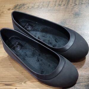 Crocs Shoes Womens 9 Black Mammoth Ballet Flat Fleece Lined Comfort Casual Light